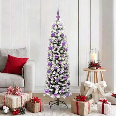 vidaXL Künstlicher Weihnachtsbaum mit 150 LEDs mit Ständer Grün 150 cm vidaXL Künstlicher Weihnachtsbaum mit 150 LEDs mit Ständer Grün 150 cm