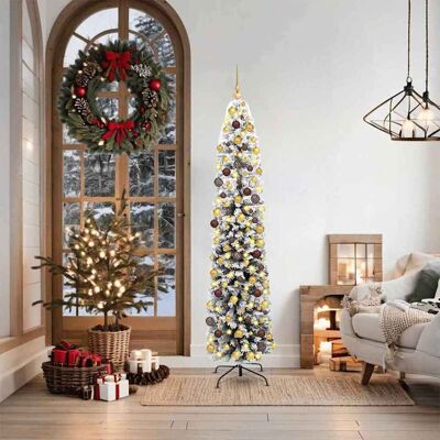 vidaXL Künstlicher Weihnachtsbaum mit 300 LEDs mit Ständer Grün 180 cm vidaXL Künstlicher Weihnachtsbaum mit 300 LEDs mit Ständer Grün 180 cm