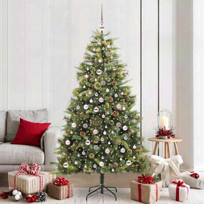 vidaXL Künstlicher klappbarer Weihnachtsbaum mit Tannenzapfen 210 cm vidaXL Künstlicher klappbarer Weihnachtsbaum mit Tannenzapfen 210 cm