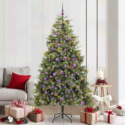 vidaXL Künstlicher klappbarer Weihnachtsbaum mit Tannenzapfen 210 cm vidaXL Künstlicher klappbarer Weihnachtsbaum mit Tannenzapfen 210 cm