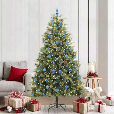 vidaXL Künstlicher klappbarer Weihnachtsbaum mit Tannenzapfen 210 cm vidaXL Künstlicher klappbarer Weihnachtsbaum mit Tannenzapfen 210 cm
