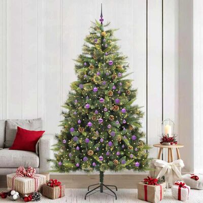 vidaXL Künstlicher klappbarer Weihnachtsbaum mit Tannenzapfen 240 cm vidaXL Künstlicher klappbarer Weihnachtsbaum mit Tannenzapfen 240 cm