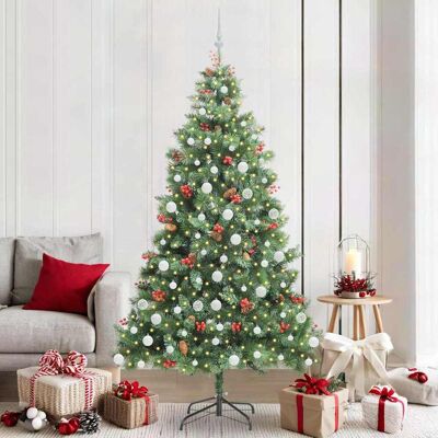 vidaXL Künstlicher Weihnachtsbaum Grün 210 cm PVC und Metall vidaXL Künstlicher Weihnachtsbaum Grün 210 cm PVC und Metall