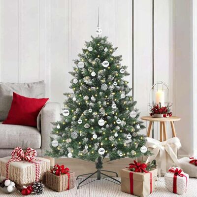 vidaXL Künstlicher Weihnachtsbaum mit 150 LEDs mit Ständer Grün 150 cm vidaXL Künstlicher Weihnachtsbaum mit 150 LEDs mit Ständer Grün 150 cm