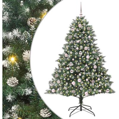 vidaXL Künstlicher Weihnachtsbaum mit 300 LEDs mit Ständer Grün 180 cm vidaXL Künstlicher Weihnachtsbaum mit 300 LEDs mit Ständer Grün 180 cm
