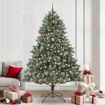 vidaXL Künstlicher Weihnachtsbaum mit 300 LEDs mit Ständer Grün 240 cm vidaXL Künstlicher Weihnachtsbaum mit 300 LEDs mit Ständer Grün 240 cm