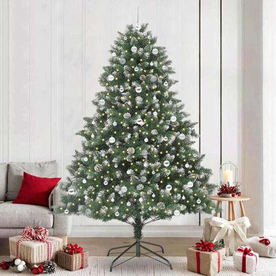 vidaXL Künstlicher Weihnachtsbaum mit 300 LEDs mit Ständer Grün 240 cm vidaXL Künstlicher Weihnachtsbaum mit 300 LEDs mit Ständer Grün 240 cm