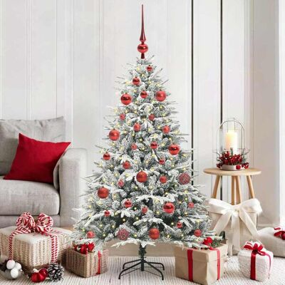 vidaXL Künstlicher vorbeleuchteter Weihnachtsbaum mit Kugelset Grün vidaXL Künstlicher vorbeleuchteter Weihnachtsbaum mit Kugelset Grün