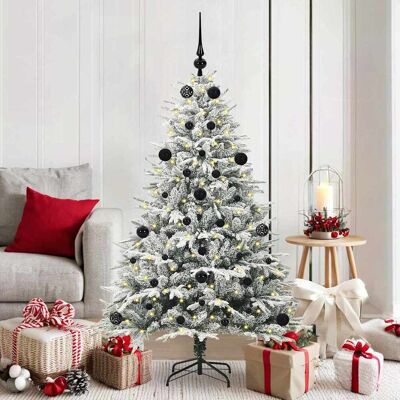 vidaXL Künstlicher vorbeleuchteter Weihnachtsbaum mit Kugelset Grün vidaXL Künstlicher vorbeleuchteter Weihnachtsbaum mit Kugelset Grün