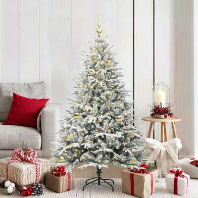 vidaXL Künstlicher vorbeleuchteter Weihnachtsbaum mit Kugelset Grün vidaXL Künstlicher vorbeleuchteter Weihnachtsbaum mit Kugelset Grün