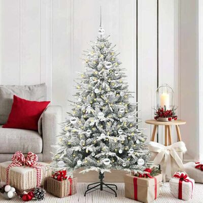 vidaXL Künstlicher vorbeleuchteter Weihnachtsbaum mit Kugelset Grün vidaXL Künstlicher vorbeleuchteter Weihnachtsbaum mit Kugelset Grün