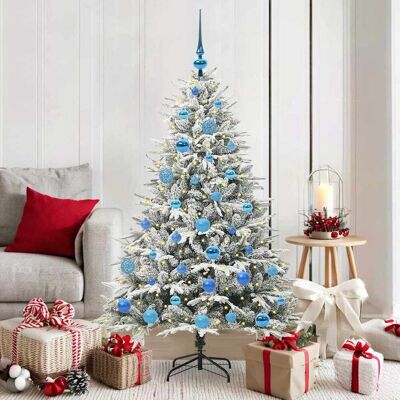 vidaXL Künstlicher vorbeleuchteter Weihnachtsbaum mit Kugelset Grün vidaXL Künstlicher vorbeleuchteter Weihnachtsbaum mit Kugelset Grün