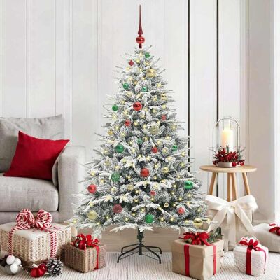 vidaXL Künstlicher vorbeleuchteter Weihnachtsbaum mit Kugelset Grün vidaXL Künstlicher vorbeleuchteter Weihnachtsbaum mit Kugelset Grün
