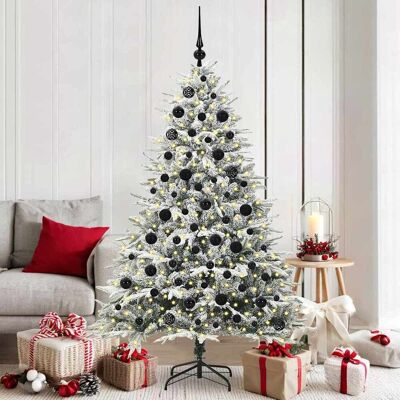vidaXL Künstlicher vorbeleuchteter Weihnachtsbaum mit Kugelset Grün vidaXL Künstlicher vorbeleuchteter Weihnachtsbaum mit Kugelset Grün