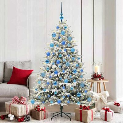 vidaXL Künstlicher vorbeleuchteter Weihnachtsbaum mit Kugelset Grün vidaXL Künstlicher vorbeleuchteter Weihnachtsbaum mit Kugelset Grün