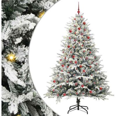 vidaXL Künstlicher vorbeleuchteter Weihnachtsbaum mit Kugelset Grün vidaXL Künstlicher vorbeleuchteter Weihnachtsbaum mit Kugelset Grün