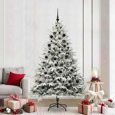 vidaXL Künstlicher vorbeleuchteter Weihnachtsbaum mit Kugelset Grün vidaXL Künstlicher vorbeleuchteter Weihnachtsbaum mit Kugelset Grün