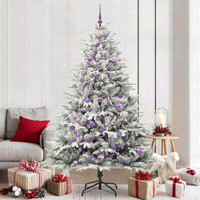 vidaXL Künstlicher vorbeleuchteter Weihnachtsbaum mit Kugelset Grün vidaXL Künstlicher vorbeleuchteter Weihnachtsbaum mit Kugelset Grün