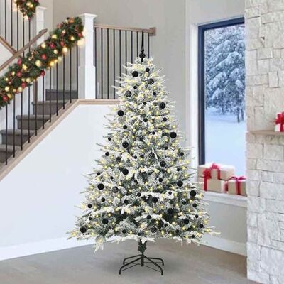 vidaXL Künstlicher vorbeleuchteter Weihnachtsbaum mit Kugelset Grün vidaXL Künstlicher vorbeleuchteter Weihnachtsbaum mit Kugelset Grün
