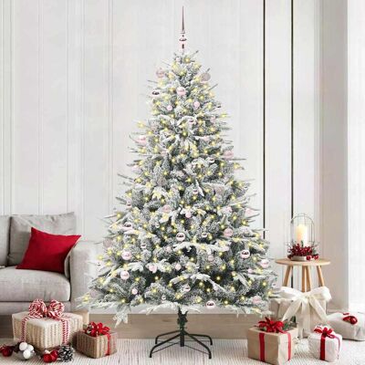 vidaXL Künstlicher vorbeleuchteter Weihnachtsbaum mit Kugelset Grün vidaXL Künstlicher vorbeleuchteter Weihnachtsbaum mit Kugelset Grün