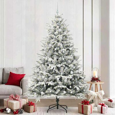 vidaXL Künstlicher vorbeleuchteter Weihnachtsbaum mit Kugelset Grün vidaXL Künstlicher vorbeleuchteter Weihnachtsbaum mit Kugelset Grün