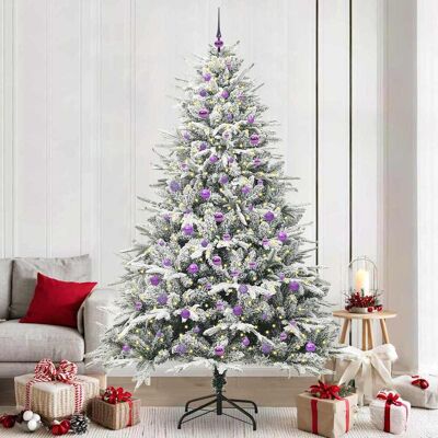 vidaXL Künstlicher vorbeleuchteter Weihnachtsbaum mit Kugelset Grün vidaXL Künstlicher vorbeleuchteter Weihnachtsbaum mit Kugelset Grün