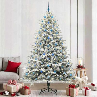 vidaXL Künstlicher vorbeleuchteter Weihnachtsbaum mit Kugelset Grün vidaXL Künstlicher vorbeleuchteter Weihnachtsbaum mit Kugelset Grün