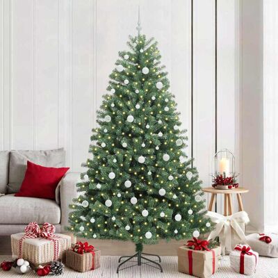 vidaXL Künstlicher klappbarer Weihnachtsbaum mit 300 LEDs Grün 210 cm vidaXL Künstlicher klappbarer Weihnachtsbaum mit 300 LEDs Grün 210 cm