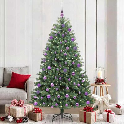 vidaXL Künstlicher klappbarer Weihnachtsbaum mit 300 LEDs Grün 210 cm vidaXL Künstlicher klappbarer Weihnachtsbaum mit 300 LEDs Grün 210 cm