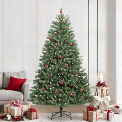 vidaXL Künstlicher klappbarer Weihnachtsbaum mit 300 LEDs Grün 240 cm vidaXL Künstlicher klappbarer Weihnachtsbaum mit 300 LEDs Grün 240 cm