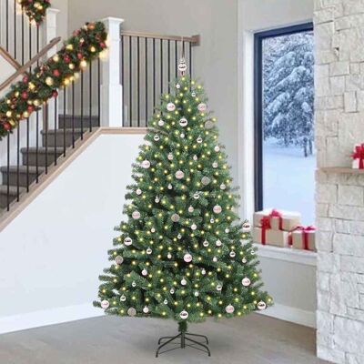 vidaXL Künstlicher klappbarer Weihnachtsbaum mit 300 LEDs Grün 240 cm vidaXL Künstlicher klappbarer Weihnachtsbaum mit 300 LEDs Grün 240 cm