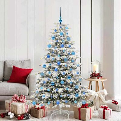 vidaXL Künstlicher klappbarer Weihnachtsbaum Weiß 180 cm PE und PVC vidaXL Künstlicher klappbarer Weihnachtsbaum Weiß 180 cm PE und PVC