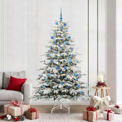 vidaXL Künstlicher klappbarer Weihnachtsbaum Weiß 210 cm PE und PVC vidaXL Künstlicher klappbarer Weihnachtsbaum Weiß 210 cm PE und PVC