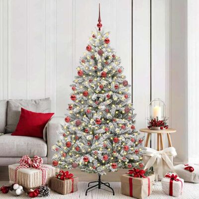 vidaXL Künstlicher Weihnachtsbaum Grün und Weiß 180 cm PVC und Metall vidaXL Künstlicher Weihnachtsbaum Grün und Weiß 180 cm PVC und Metall