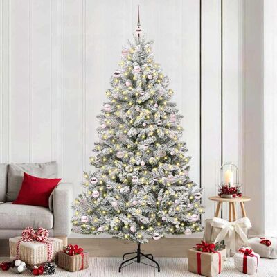 vidaXL Künstlicher Weihnachtsbaum Grün und Weiß 240 cm PVC und Metall vidaXL Künstlicher Weihnachtsbaum Grün und Weiß 240 cm PVC und Metall
