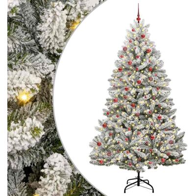 vidaXL Künstlicher Weihnachtsbaum Grün und Weiß 270 cm PVC und Metall vidaXL Künstlicher Weihnachtsbaum Grün und Weiß 270 cm PVC und Metall