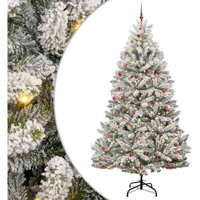 vidaXL Künstlicher Weihnachtsbaum Grün und Weiß 300 cm PVC und Metall vidaXL Künstlicher Weihnachtsbaum Grün und Weiß 300 cm PVC und Metall