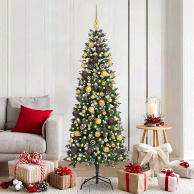 vidaXL Künstlicher Weihnachtsbaum mit 300 LEDs mit Ständer Grün 180 cm vidaXL Künstlicher Weihnachtsbaum mit 300 LEDs mit Ständer Grün 180 cm
