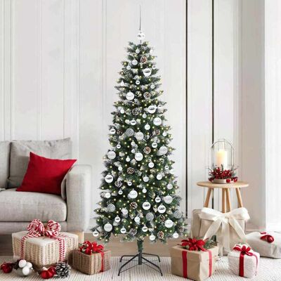 vidaXL Künstlicher Weihnachtsbaum mit 300 LEDs mit Ständer Grün 180 cm vidaXL Künstlicher Weihnachtsbaum mit 300 LEDs mit Ständer Grün 180 cm