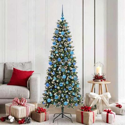 vidaXL Künstlicher Weihnachtsbaum mit 300 LEDs mit Ständer Grün 180 cm vidaXL Künstlicher Weihnachtsbaum mit 300 LEDs mit Ständer Grün 180 cm