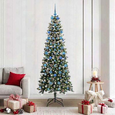 vidaXL Künstlicher Weihnachtsbaum mit 300 LEDs mit Ständer Grün 210 cm vidaXL Künstlicher Weihnachtsbaum mit 300 LEDs mit Ständer Grün 210 cm