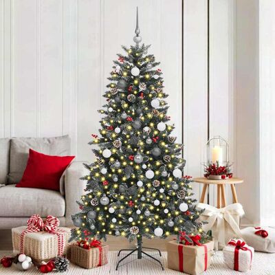 vidaXL Künstlicher Weihnachtsbaum Grün 180 cm PVC, Plastik und Stahl vidaXL Künstlicher Weihnachtsbaum Grün 180 cm PVC, Plastik und Stahl