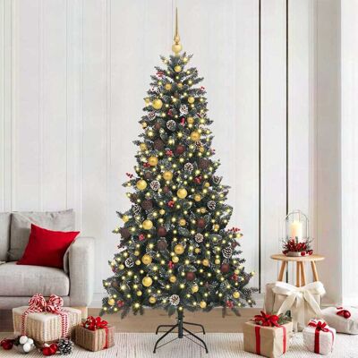 vidaXL Künstlicher Weihnachtsbaum Grün 210 cm PVC, Plastik und Stahl vidaXL Künstlicher Weihnachtsbaum Grün 210 cm PVC, Plastik und Stahl