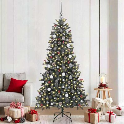 vidaXL Künstlicher Weihnachtsbaum Grün 210 cm PVC, Plastik und Stahl vidaXL Künstlicher Weihnachtsbaum Grün 210 cm PVC, Plastik und Stahl