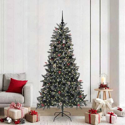 vidaXL Künstlicher Weihnachtsbaum Grün 210 cm PVC, Plastik und Stahl vidaXL Künstlicher Weihnachtsbaum Grün 210 cm PVC, Plastik und Stahl