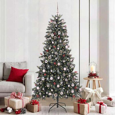 vidaXL Künstlicher Weihnachtsbaum Grün 210 cm PVC, Plastik und Stahl vidaXL Künstlicher Weihnachtsbaum Grün 210 cm PVC, Plastik und Stahl