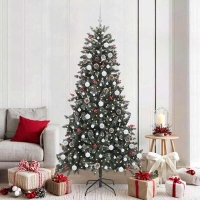vidaXL Künstlicher Weihnachtsbaum Grün 210 cm PVC, Plastik und Stahl vidaXL Künstlicher Weihnachtsbaum Grün 210 cm PVC, Plastik und Stahl