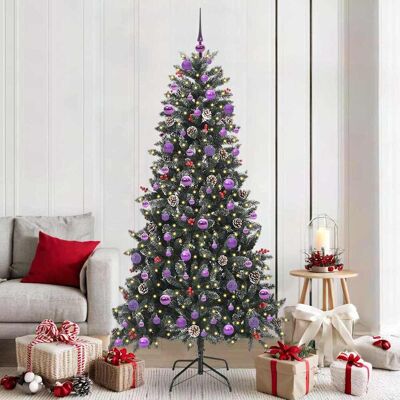 vidaXL Künstlicher Weihnachtsbaum Grün 210 cm PVC, Plastik und Stahl vidaXL Künstlicher Weihnachtsbaum Grün 210 cm PVC, Plastik und Stahl