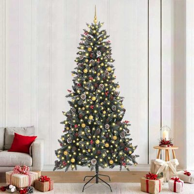 vidaXL Künstlicher Weihnachtsbaum Grün 240 cm PVC, Plastik und Stahl vidaXL Künstlicher Weihnachtsbaum Grün 240 cm PVC, Plastik und Stahl