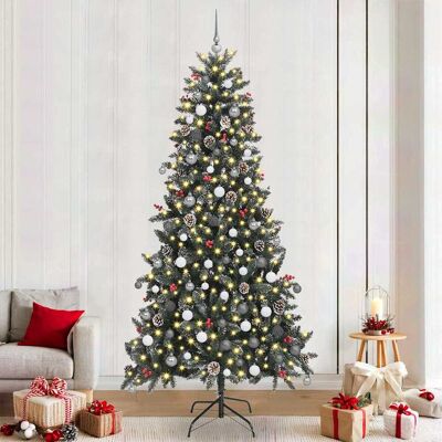 vidaXL Künstlicher Weihnachtsbaum Grün 240 cm PVC, Plastik und Stahl vidaXL Künstlicher Weihnachtsbaum Grün 240 cm PVC, Plastik und Stahl